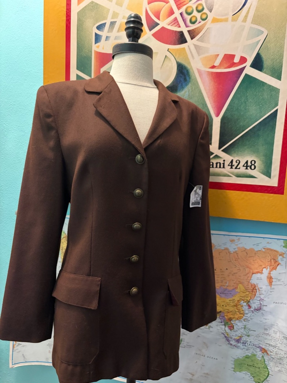 Classic Women's Brown Tailored Blazer Jacket